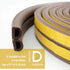 Weather Sealing Strip for Home Doors and Windows, D-Shaped